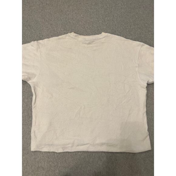 Aerie Sweater Mens Small Long Sleeve Crewneck Ribbed Knit‎ Cotton Pullover Cream - Picture 3 of 14